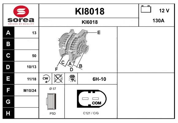 Alternateur SNRA KI8018