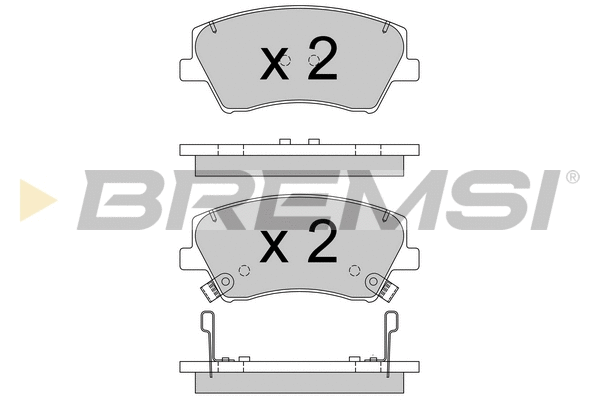 Kit de plaquettes de frein, frein à disque BREMSI BP3766