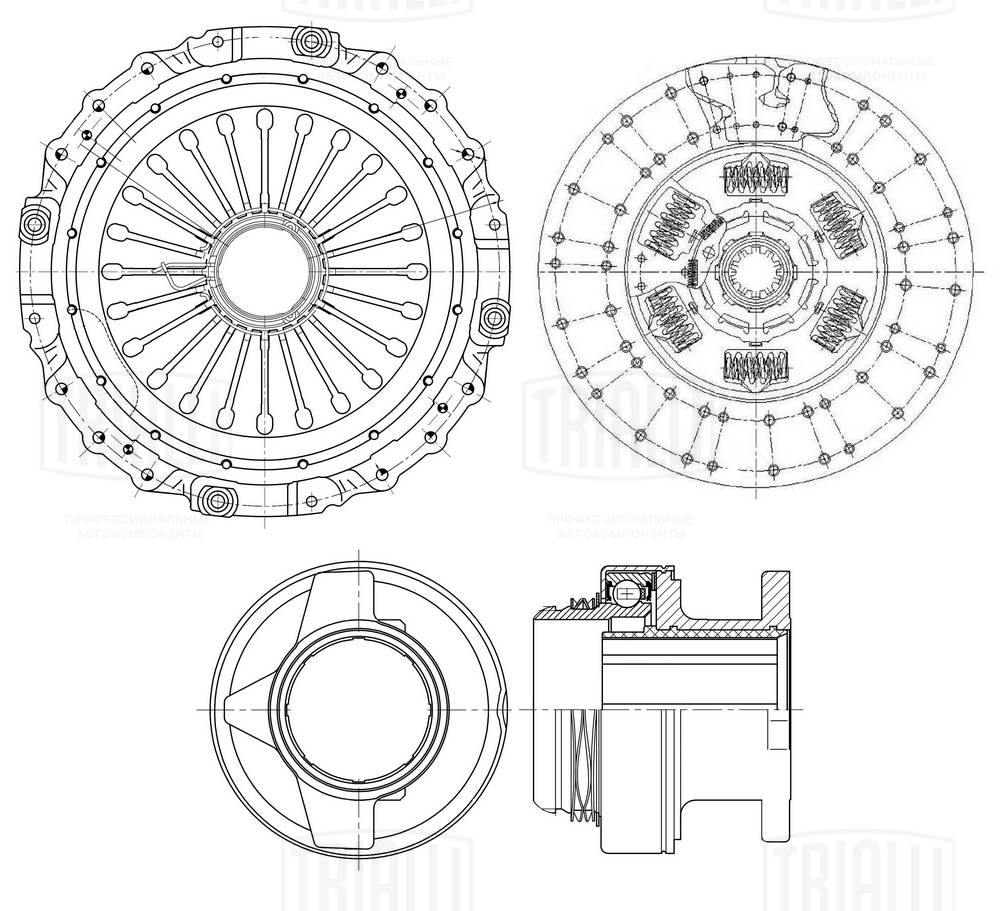 Kit d'embrayage TRIALLI FR 824