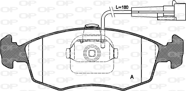 Kit de plaquettes de frein, frein à disque OPEN PARTS BPA0172.12