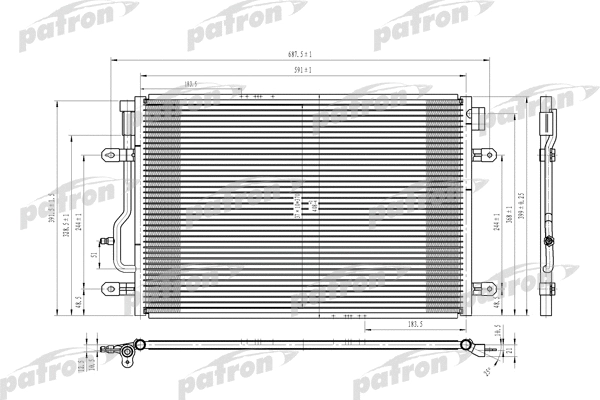 Condenseur, climatisation PATRON PRS3622