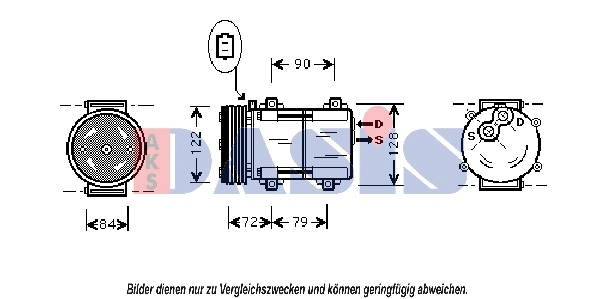 Compresseur, climatisation AKS DASIS 851378N