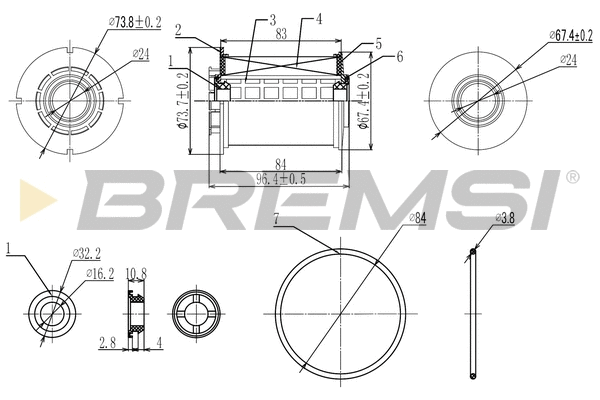 Filtre à carburant BREMSI FE0342