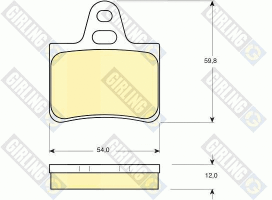 Kit de plaquettes de frein, frein à disque GIRLING 6101469