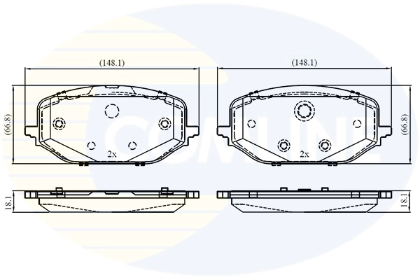 Kit de plaquettes de frein, frein à disque COMLINE CBP03417