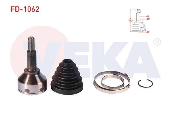 Jeu de joints, arbre de transmission VEKA FD-1062