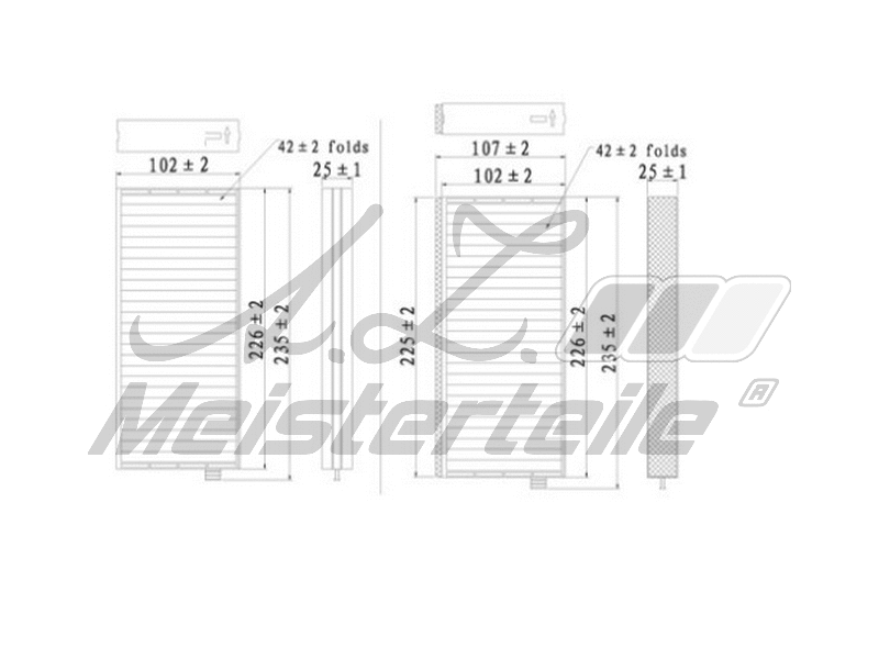 Filtre, air de l'habitacle A.Z. Meisterteile AZMT-41-010-1561