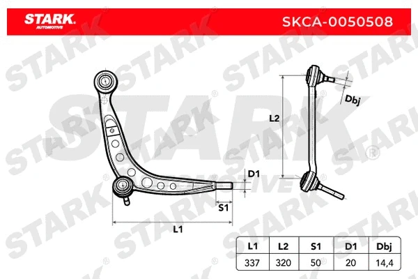 Bras de liaison, suspension de roue Stark SKCA-0050508