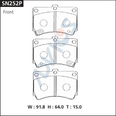 Kit de plaquettes de frein, frein à disque ADVICS SN252P