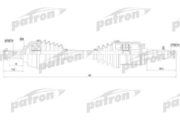 Arbre de transmission PATRON PDS4621