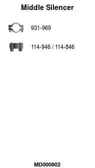 Silencieux central FA1 MD000802