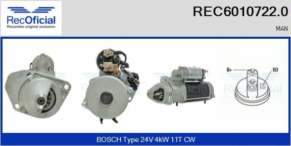 Démarreur RECOFICIAL REC6010722.0