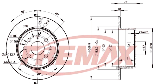 Disque de frein FREMAX BD-9102