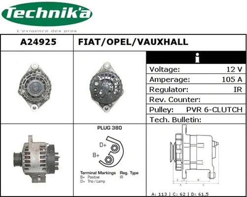 Alternateur Technika A24925