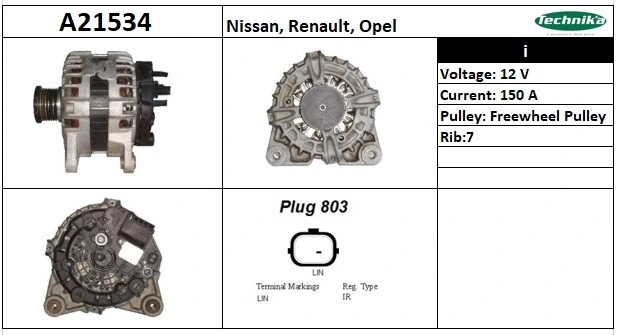 Alternateur Technika A21534