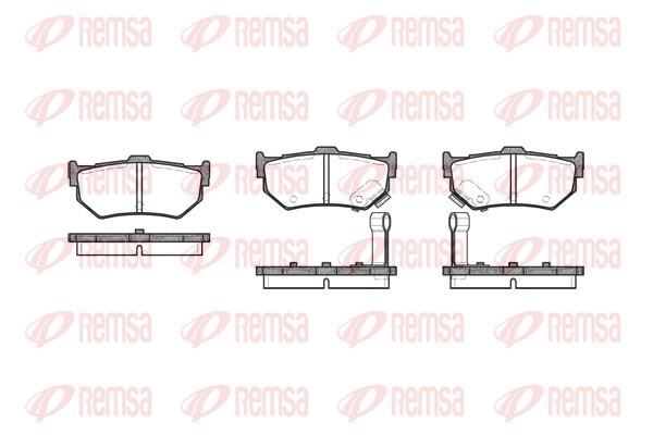 Kit de plaquettes de frein, frein à disque REMSA 0183.02