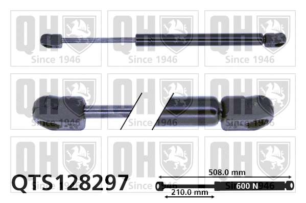 Vérin de hayon, de coffre QUINTON HAZELL QTS128297