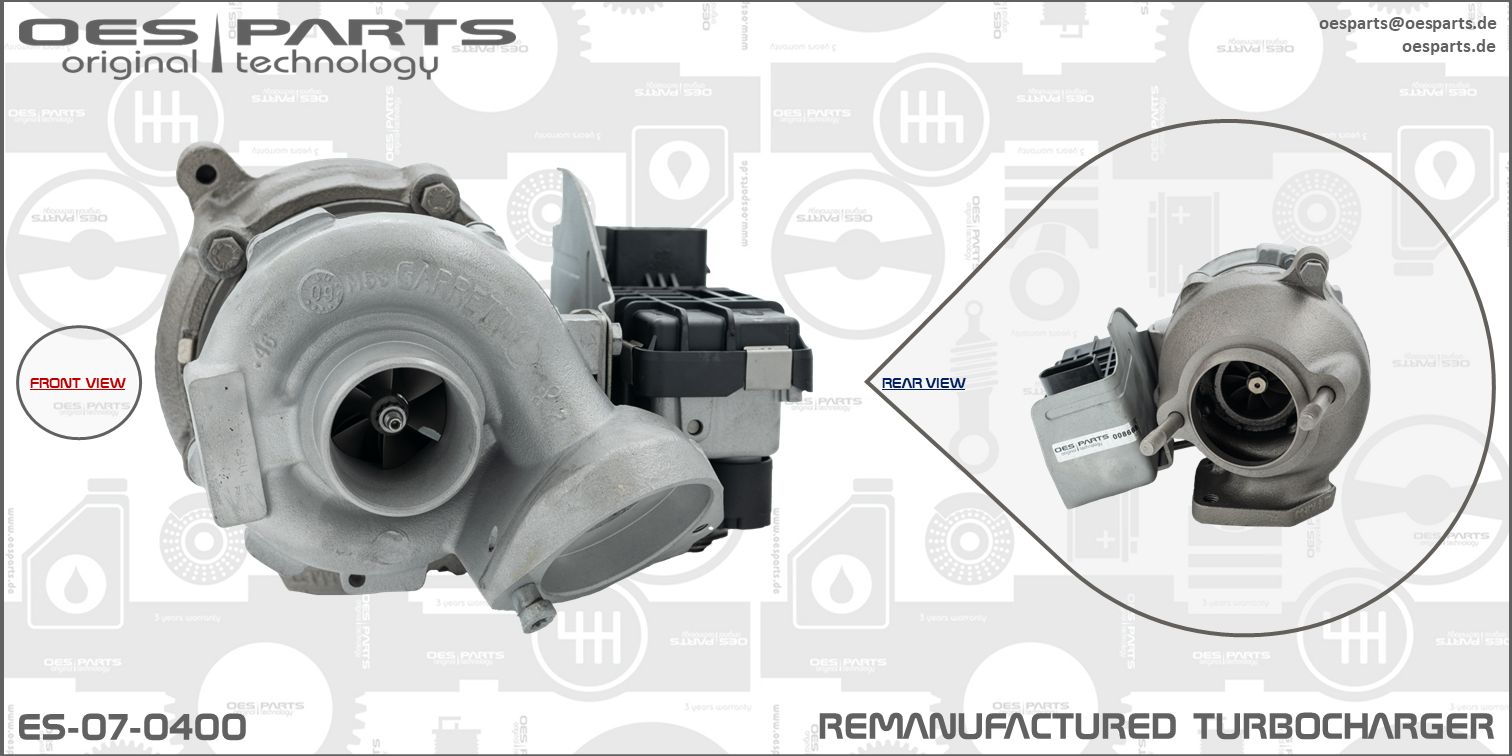 Turbocompresseur, suralimentation OES PARTS ES-07-0400