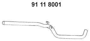 Tuyau d'échappement EBERSPÄCHER 91 11 8001