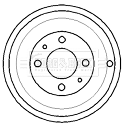 Tambour de frein BORG & BECK BBR7109