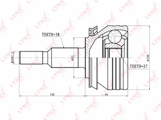 Jeu de joints, arbre de transmission LYNXAUTO CO-8027