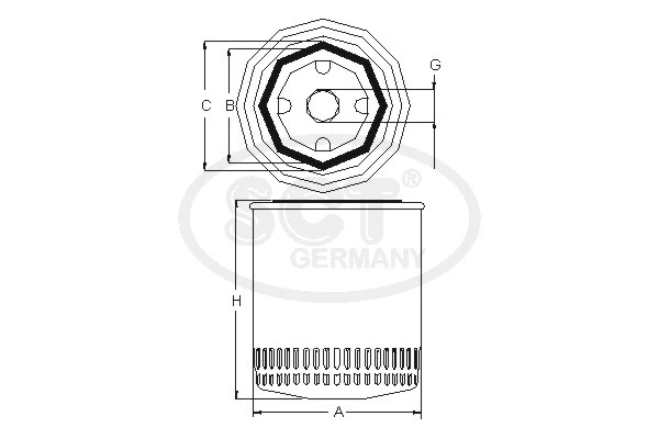Filtre à huile SCT - MANNOL SM 5083