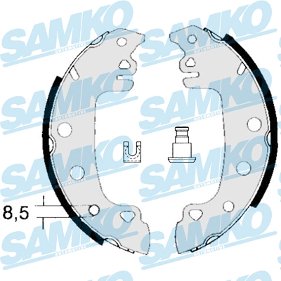Jeu de mâchoires de frein SAMKO 80770