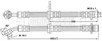 Flexible de frein BORG & BECK BBH6744