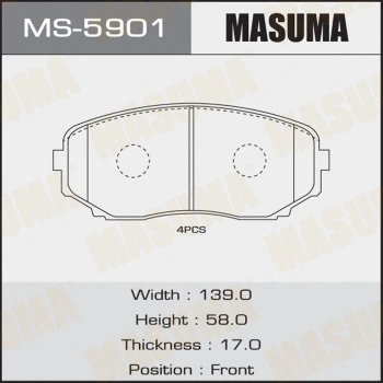 Jeu de mâchoires de frein MASUMA MS-5901