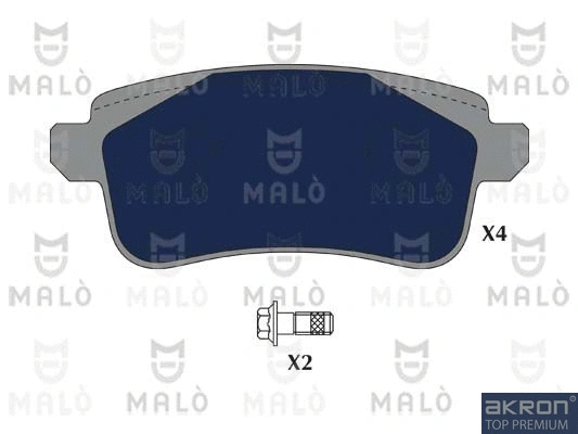 Kit de plaquettes de frein, frein à disque AKRON-MALÒ 1051198