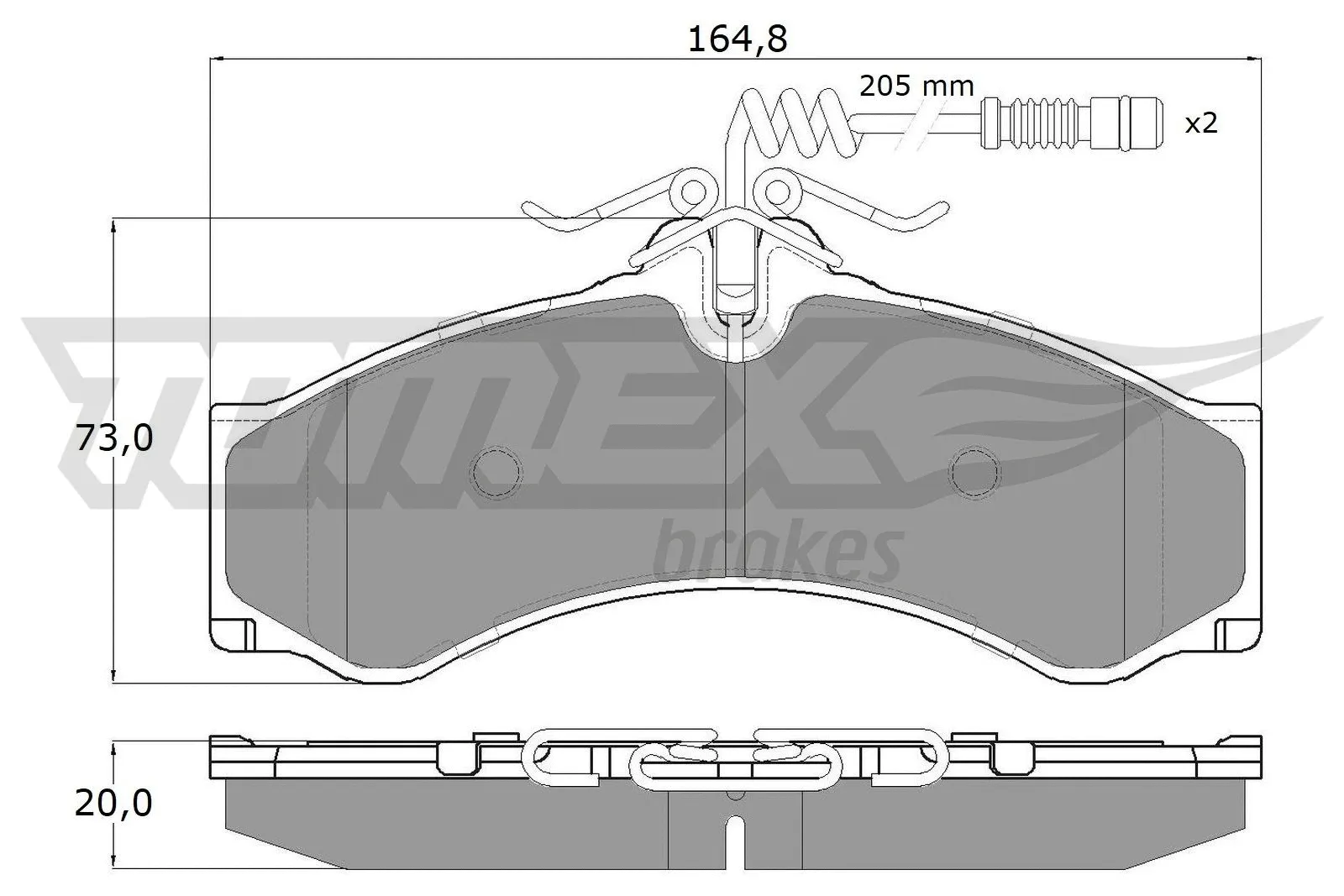 Kit de plaquettes de frein, frein à disque TOMEX Brakes TX 11-481