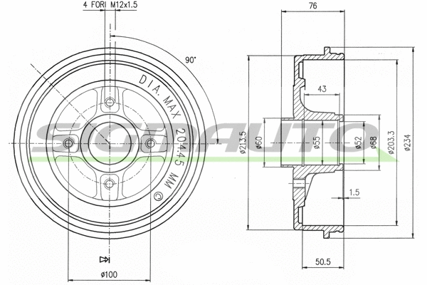 Tambour de frein SIGMAUTO DR5391