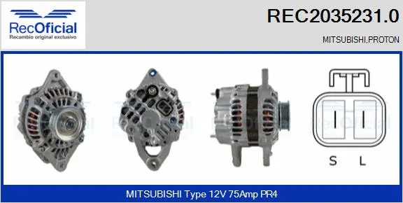 Alternateur RECOFICIAL REC2035231.0