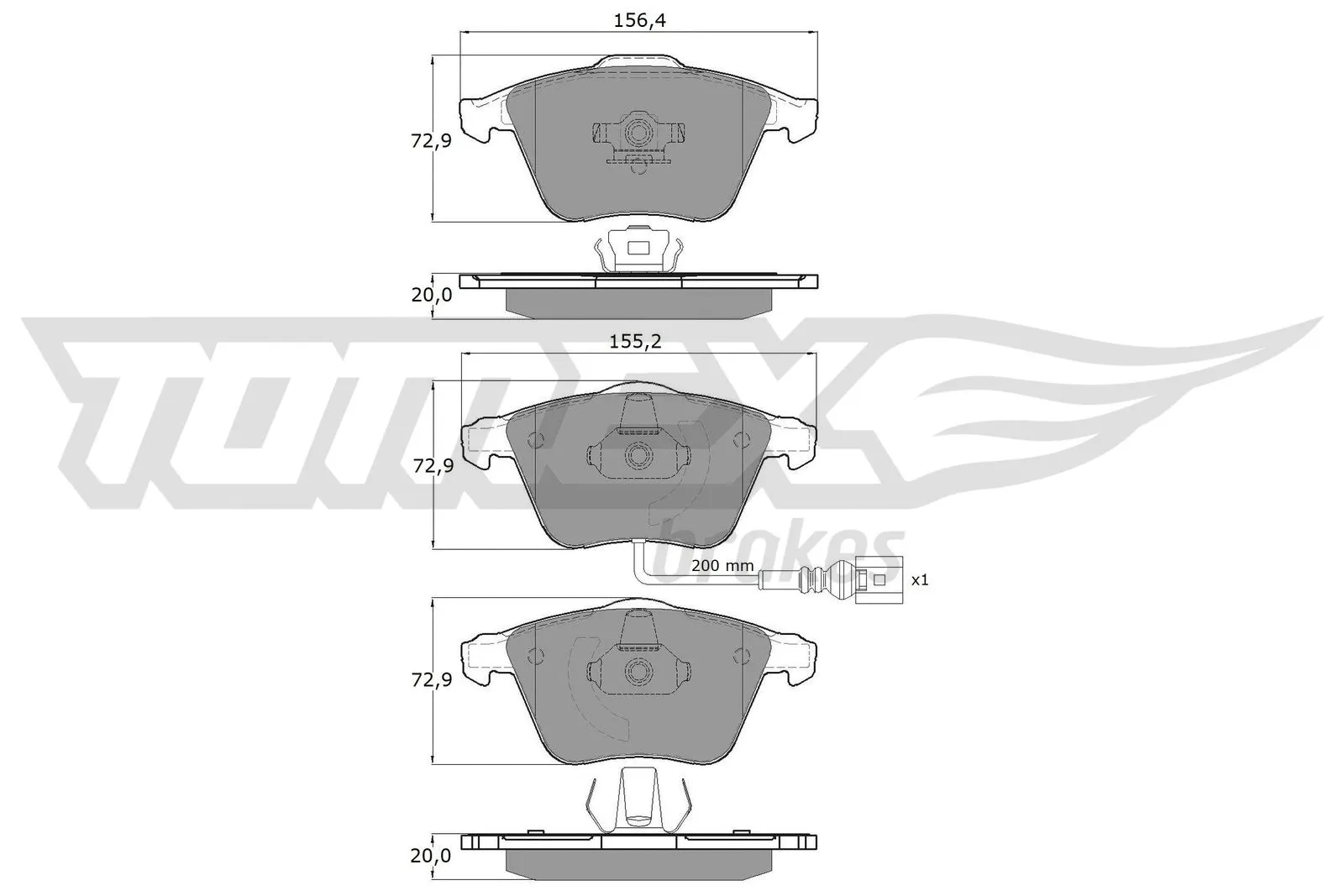 Kit de plaquettes de frein, frein à disque TOMEX Brakes TX 17-11