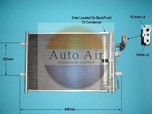 Condenseur, climatisation AUTO AIR GLOUCESTER 16-6230