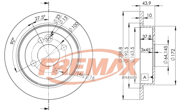 Disque de frein FREMAX BD-8571
