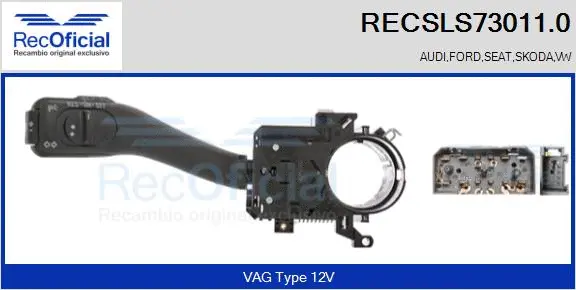 Commutateur de colonne de direction RECOFICIAL RECSLS73011.0