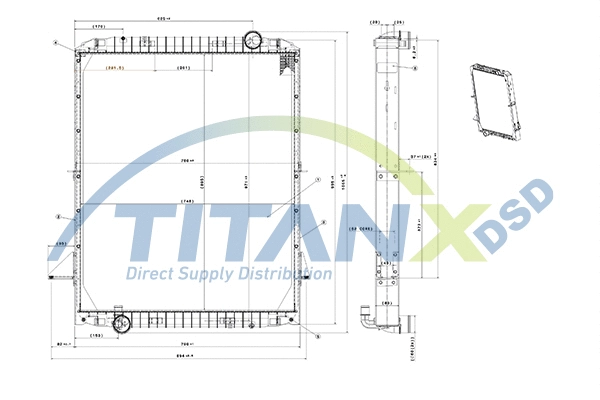 Radiateur, refroidissement du moteur TitanX RX159019