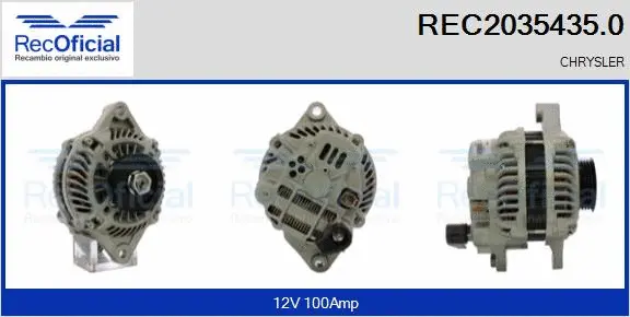Alternateur RECOFICIAL REC2035435.0