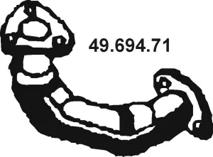 Tuyau d'échappement EBERSPÄCHER 49.694.71