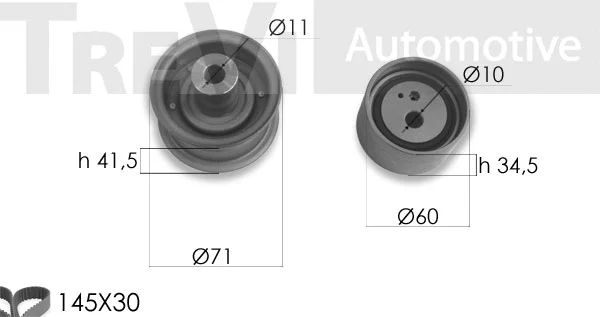 Kit de courroie crantée TREVI AUTOMOTIVE KD1443