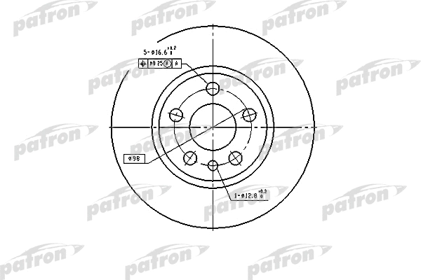 Disque de frein PATRON PBD2754