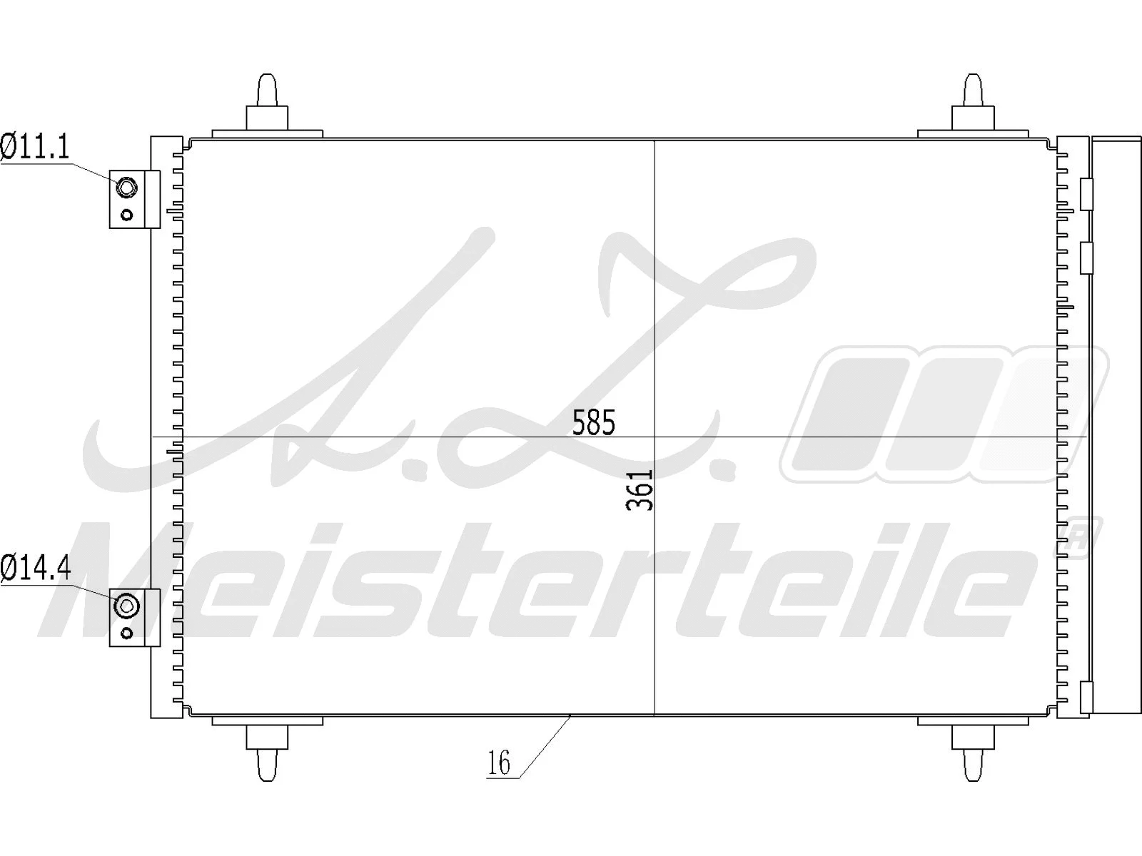 Condenseur, climatisation A.Z. Meisterteile AZMT-45-030-1440