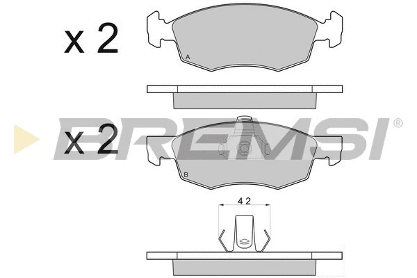 Kit de plaquettes de frein, frein à disque BREMSI BP2951