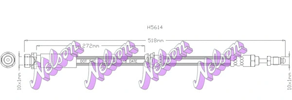 Flexible de frein KAWE H5614