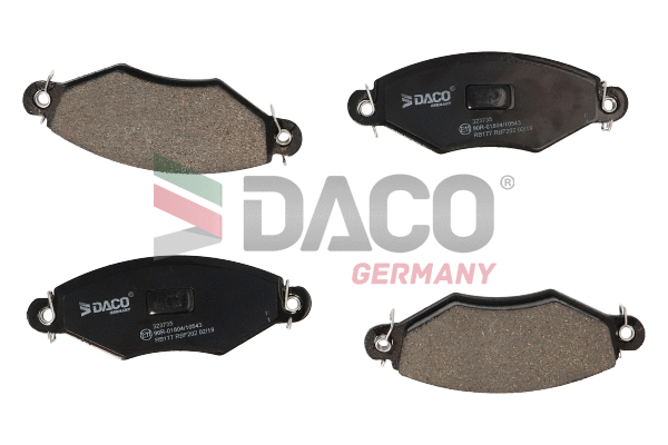 Kit de plaquettes de frein, frein à disque DACO Germany 323735