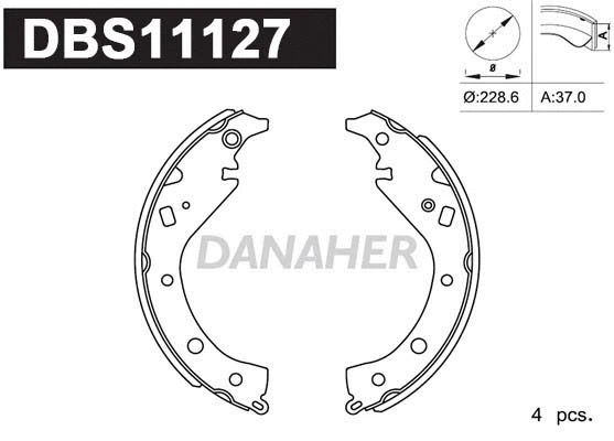 Jeu de mâchoires de frein DANAHER DBS11127