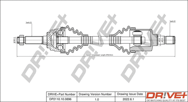 Arbre de transmission Dr!ve+ DP2110.10.0896