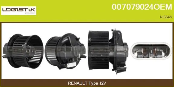 Pulseur d'air habitacle LGK 007079024OEM