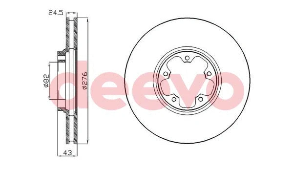Disque de frein DEEVO BD13080